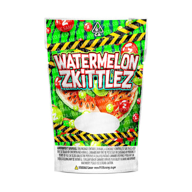 Watermelon Zkittlez Mylar Pouches Pre - Labeled - 3.5g (1/8oz)