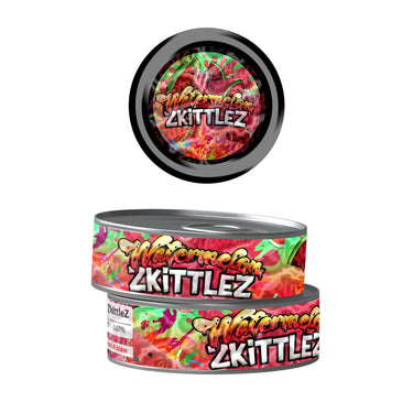 Watermelon Zkittlez Pre - Labeled 3.5g Self - Seal Tins - 60pcs