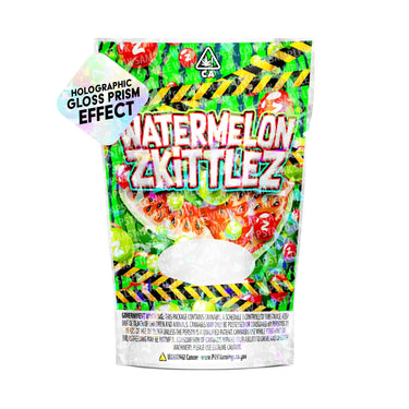 Watermelon Zkittlez SFX Mylar Pouches Pre - Labeled - 3.5g (1/8oz)