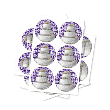 Wedding Cake Circular Stickers - 2.5cm