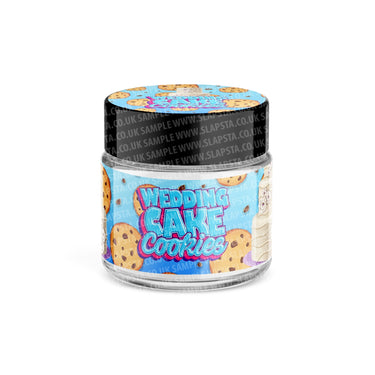 Wedding Cake Cookies Glass Jars Pre - Labeled - 3.5grams (1/8oz)