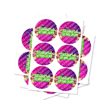 Wedding Cake Jetfuel Gelato Circular Stickers - 2.5cm / 25pcs
