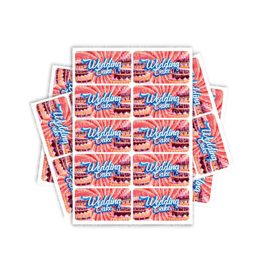 Wedding Cake Rectangle / Pre - Roll Labels - Pre - Roll (10.16cm x 6.7cm)