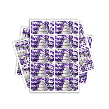 Wedding Cake Rectangle / Pre - Roll Labels - Pre - Roll (10.16cm x 6.7cm)