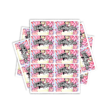 Wedding Cake Rectangle / Pre - Roll Labels - Pre - Roll (10.16cm x 6.7cm)