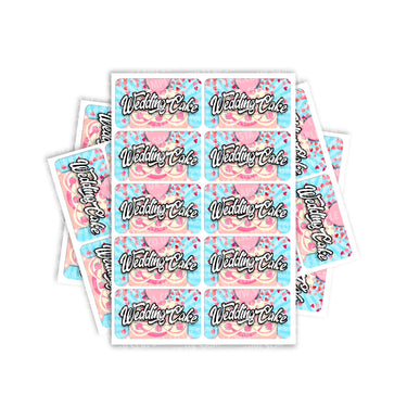 Wedding Cake Rectangle / Pre - Roll Labels - Pre - Roll (10.16cm x 6.7cm)