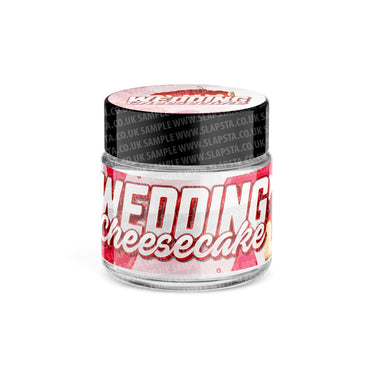 Wedding Cheesecake Glass Jars Pre - Labeled - 3.5grams (1/8oz)