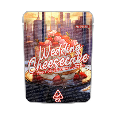 Wedding Cheesecake Mylar Pouches Pre - Labeled - 3.5g (1/8oz)