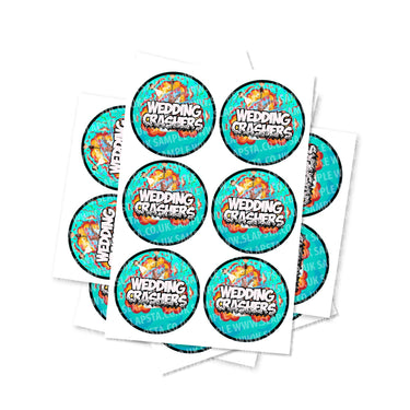 Wedding Crashers Circular Stickers - 2.5cm