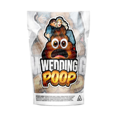 Wedding Poop Mylar Pouches Pre-Labeled - 3.5g (1/8oz) / No / 16pcs