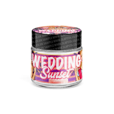 Wedding Sunset Glass Jars Pre - Labeled - 3.5grams (1/8oz)