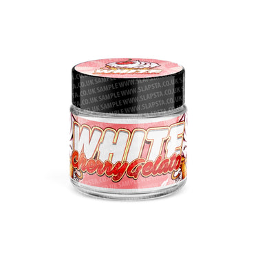 White Cherry Gelato Glass Jars Pre - Labeled - 3.5grams (1/8oz)