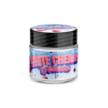 White Cherry Gelato Glass Jars Pre - Labeled - 3.5grams (1/8oz)