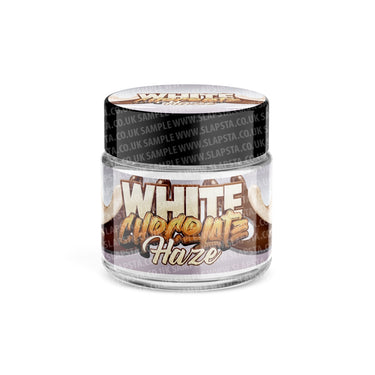 White Chocolate Haze Glass Jars Pre - Labeled - 3.5grams (1/8oz)