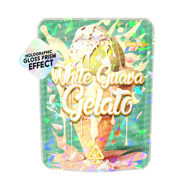 White Guava Gelato SFX Mylar Pouches Pre - Labeled - 3.5g (1/8oz)