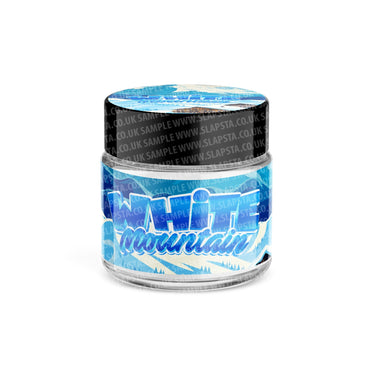 White Mountain Glass Jars Pre - Labeled - 3.5grams (1/8oz)