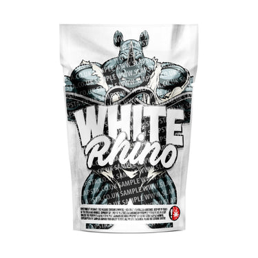 White Rhino Mylar Pouches Pre-Labeled - 3.5g (1/8oz) / No / 16pcs