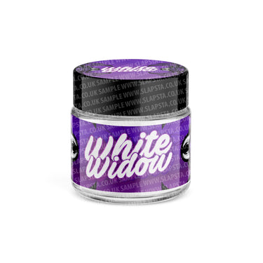 White Widow Glass Jars Pre - Labeled - 3.5grams (1/8oz)