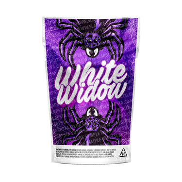 White Widow Mylar Pouches Pre-Labeled - 3.5g (1/8oz) / No / 16pcs