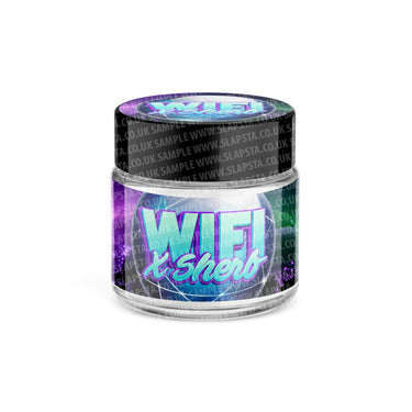 Wifi X Sherb Glass Jars Pre - Labeled - 3.5grams (1/8oz)
