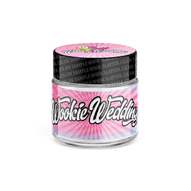 Wookie Wedding Glass Jars Pre - Labeled - 3.5grams (1/8oz)