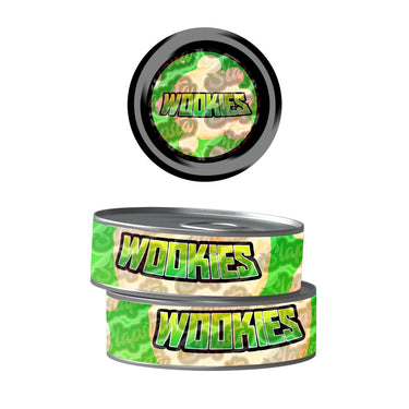 Wookies Pre - Labeled 3.5g Self - Seal Tins - 60pcs