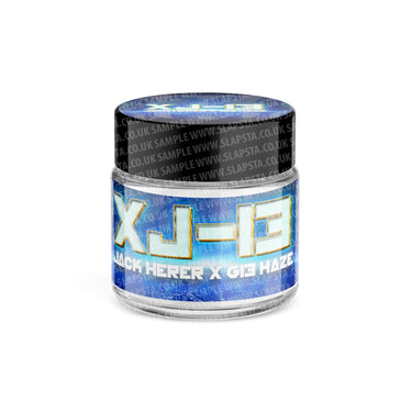XJ13 Glass Jars Pre - Labeled - 3.5grams (1/8oz)