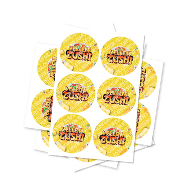 Yellow Zushi Circular Stickers - 2.5cm / 25pcs