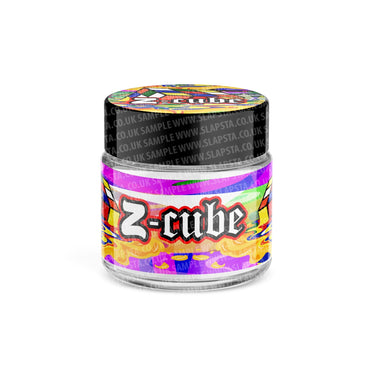 Z Cube Glass Jars Pre - Labeled - 3.5grams (1/8oz)