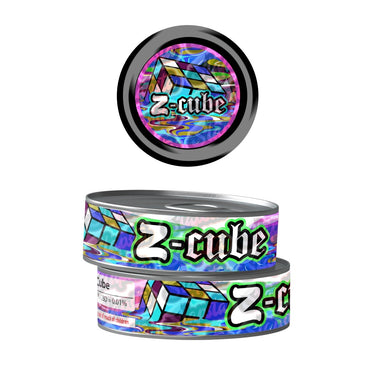 Z Cube Pre - Labeled 3.5g Self - Seal Tins - 60pcs