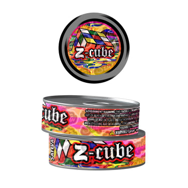 Z Cube Pre - Labeled 3.5g Self - Seal Tins - 60pcs