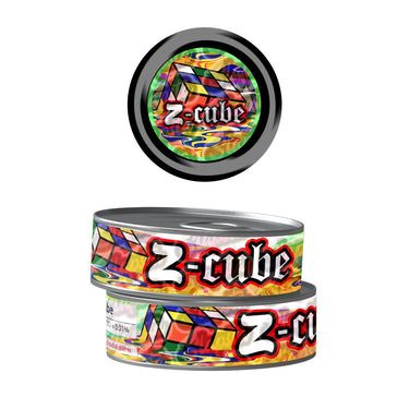 Z Cube Pre - Labeled 3.5g Self - Seal Tins - 60pcs