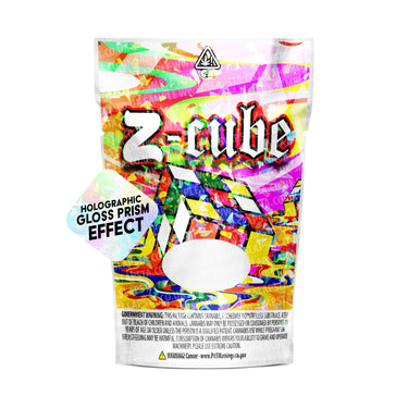 Z Cube SFX Mylar Pouches Pre - Labeled - 3.5g (1/8oz)