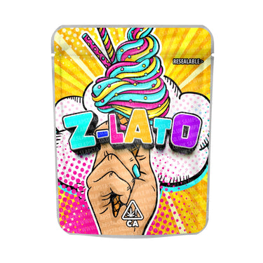 Z Lato Mylar Pouches Pre - Labeled - 3.5g (1/8oz)