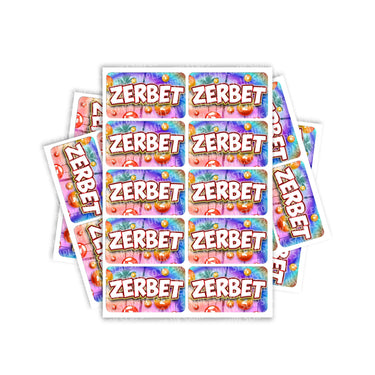 Zerbet Rectangle / Pre - Roll Labels - Pre - Roll (10.16cm x 6.7cm)
