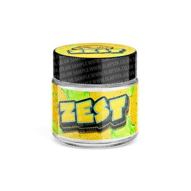 Zest Glass Jars Pre - Labeled - 3.5grams (1/8oz)