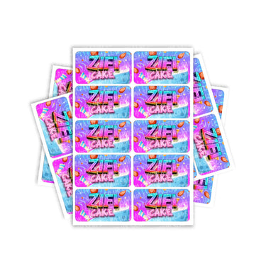 Zifi Cake Rectangle / Pre - Roll Labels - Pre - Roll (10.16cm x 6.7cm)
