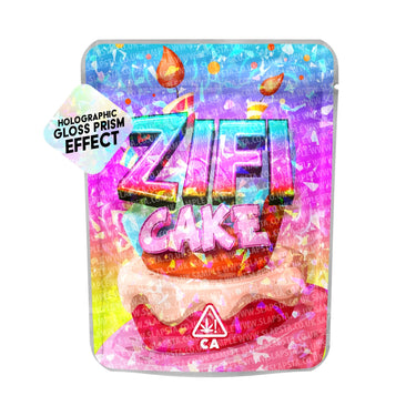 Zifi Cake SFX Mylar Pouches Pre - Labeled - 3.5g (1/8oz)