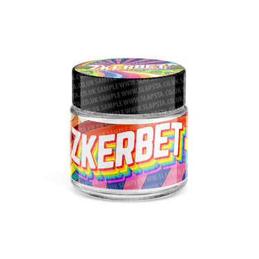 Zkerbet Glass Jars Pre - Labeled - 3.5grams (1/8oz)