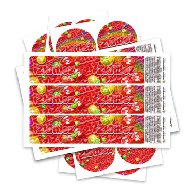 Zkittlez Glass Jar / Tamper Pot Label - 50ml Tamper Strip Pot