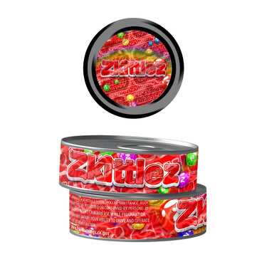 Zkittlez Pre - Labeled 3.5g Self - Seal Tins - 60pcs