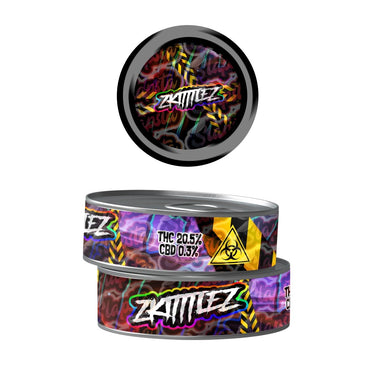 Zkittlez Pre - Labeled 3.5g Self - Seal Tins - 60pcs