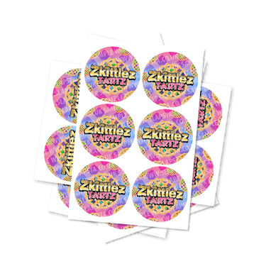 Zkittlez Tartz Circular Stickers - 2.5cm