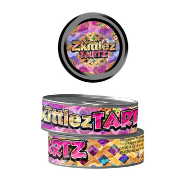 Zkittlez Tartz Pre - Labeled 3.5g Self - Seal Tins - 60pcs