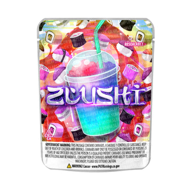 Zlushi Mylar Pouches Pre-Labeled - 3.5g (1/8oz) / No / 16pcs