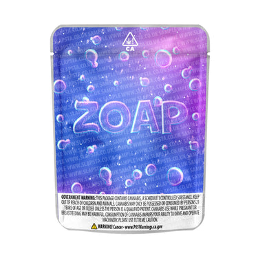 Zoap Mylar Pouches Pre - Labeled - 3.5g (1/8oz)