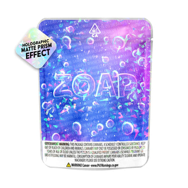 Zoap SFX Mylar Pouches Pre-Labeled - 3.5g (1/8oz) / No / 16pcs