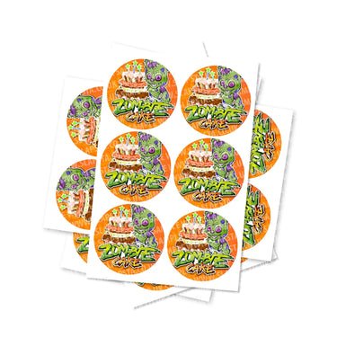 Zombie Cake Circular Stickers - 2.5cm