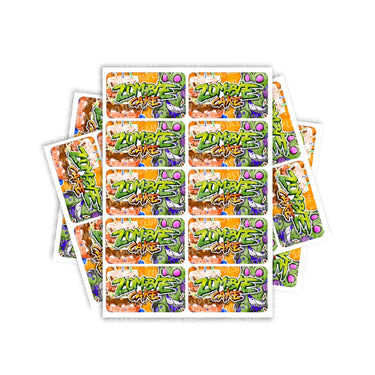 Zombie Cake Rectangle / Pre - Roll Labels - Pre - Roll (10.16cm x 6.7cm)