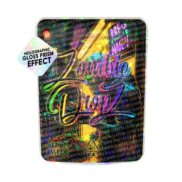 Zombie Drops SFX Mylar Pouches Pre - Labeled - 3.5g (1/8oz)